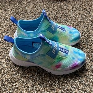 Fila size 2.5 tie dye slip on athletic shoes